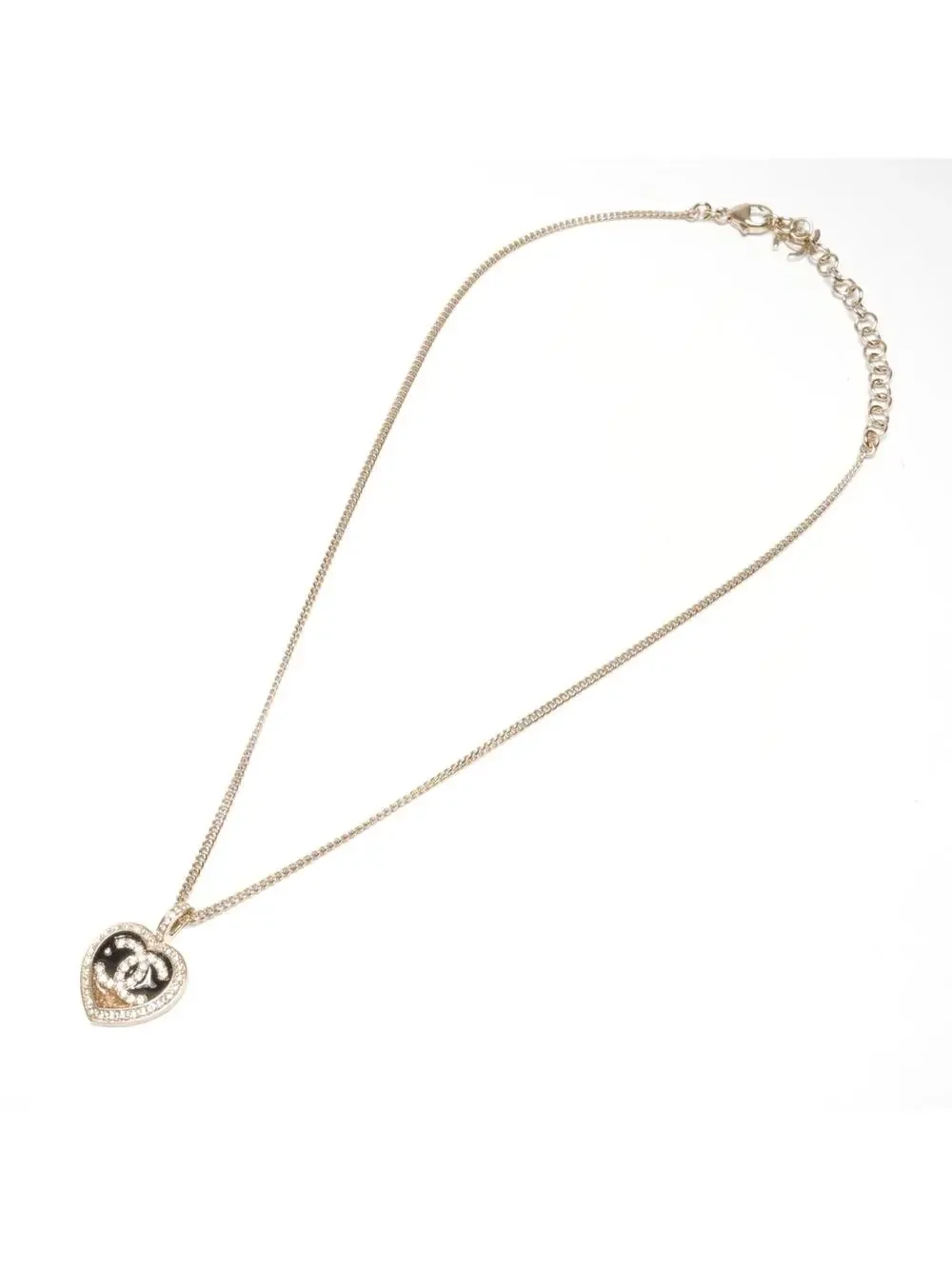 Chanel Cc Logo Heart Pendant Necklace #244529C14B